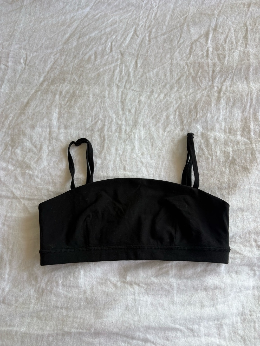 Aritzia Black Bandeau Bralette with Thin Straps